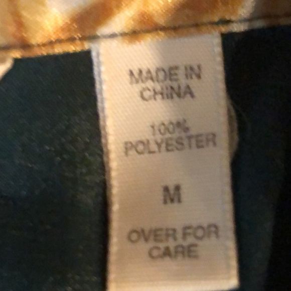 Victoria's Secret Green Floral Satiny Sleep Shirt Button Down Long Sleeve Size M - Picture 13 of 14